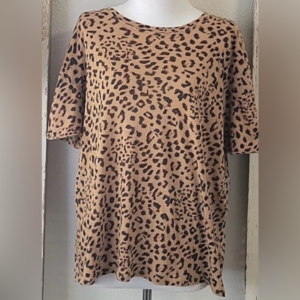 Ava & Viv Black and Brown Boxy Blouse size 3X